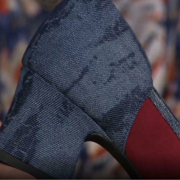 Women’s Dress Shoes Size 7 LOGO by Lori Goldstein Co Mixed Media Block Heel NEW - Picture 5 of 6